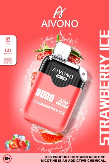 Aivono Aim Clear 8000 Strawberry Ice Vape